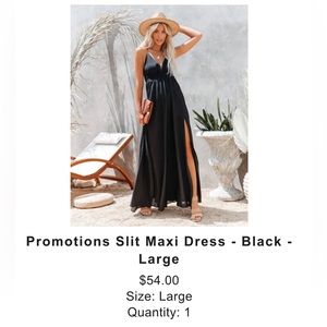 Stunning black strappy maxi dress